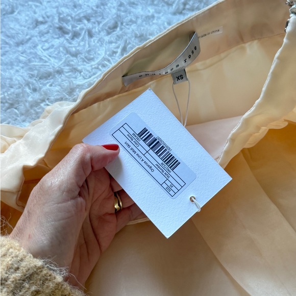 Cream Organza A-Line Midi Skirt - Full Party Skirt with Side Zip - Size XS - Picture 9 of 9